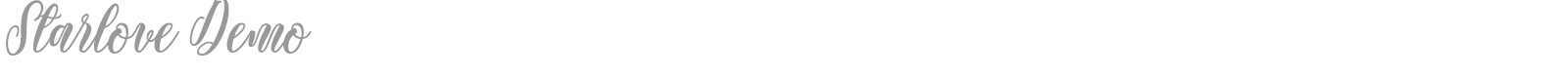 Starlove font preview